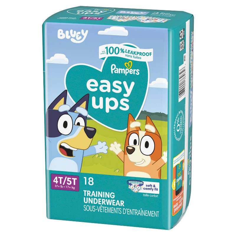 slide 14 of 15, Pampers Easy Ups Bluey Training Underwear - Size 4T-5T -18ct, 18 ct