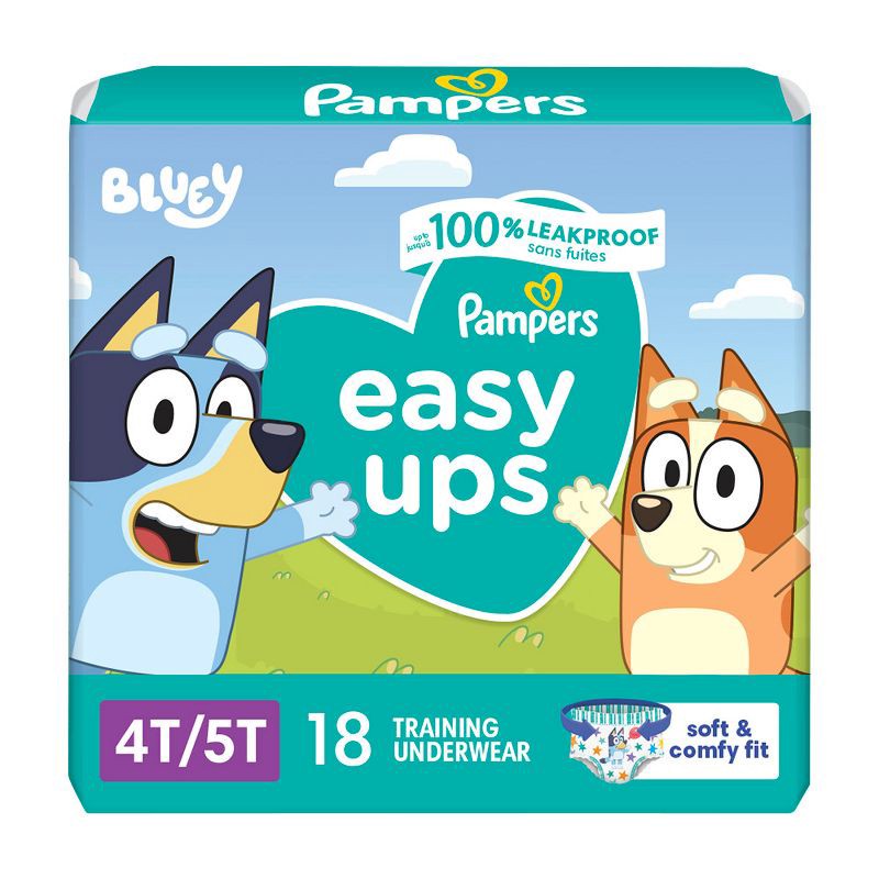 slide 1 of 15, Pampers Easy Ups Bluey Training Underwear - Size 4T-5T -18ct, 18 ct