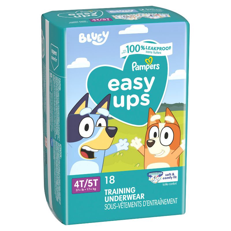 slide 13 of 15, Pampers Easy Ups Bluey Training Underwear - Size 4T-5T -18ct, 18 ct