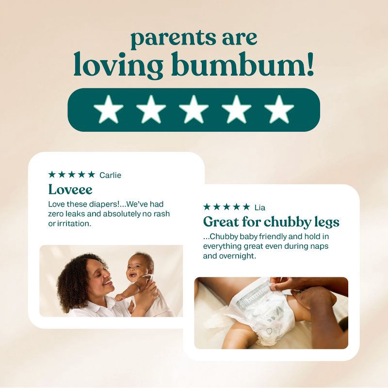 slide 7 of 14, bumbum Luxury Skincare Disposable Diapers - Size 6 - 86ct, 6 x 86 ct