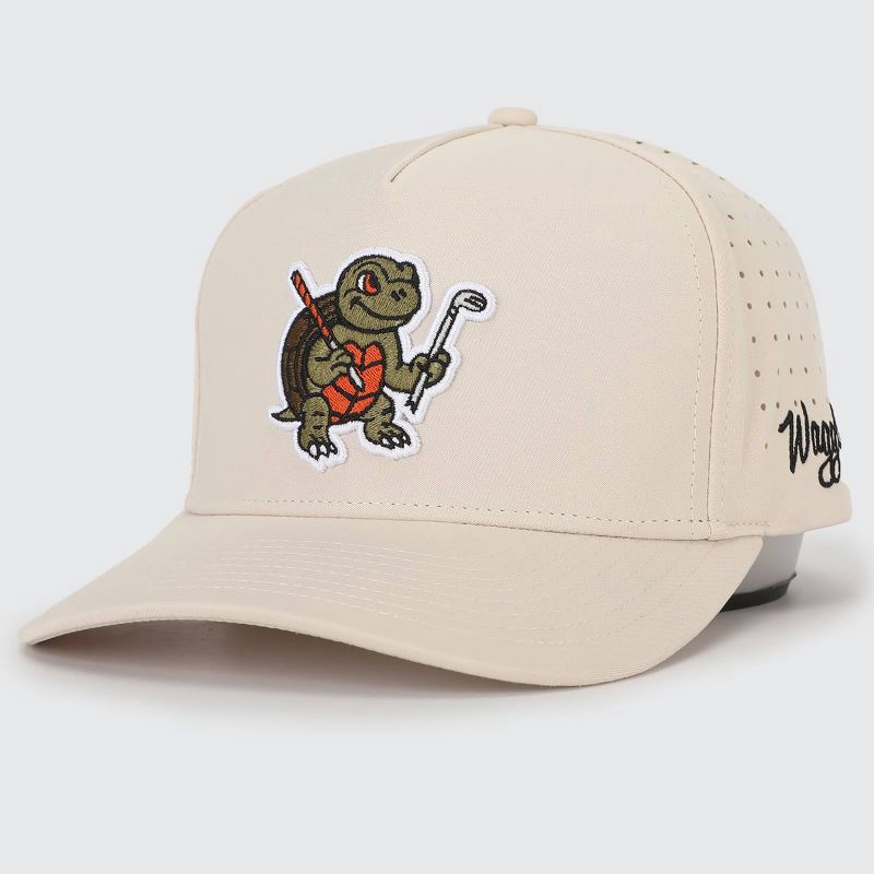 slide 2 of 6, Waggle Hat Snapper: Adjustable Tan Baseball Cap with Animal Logo Design, 1 ct