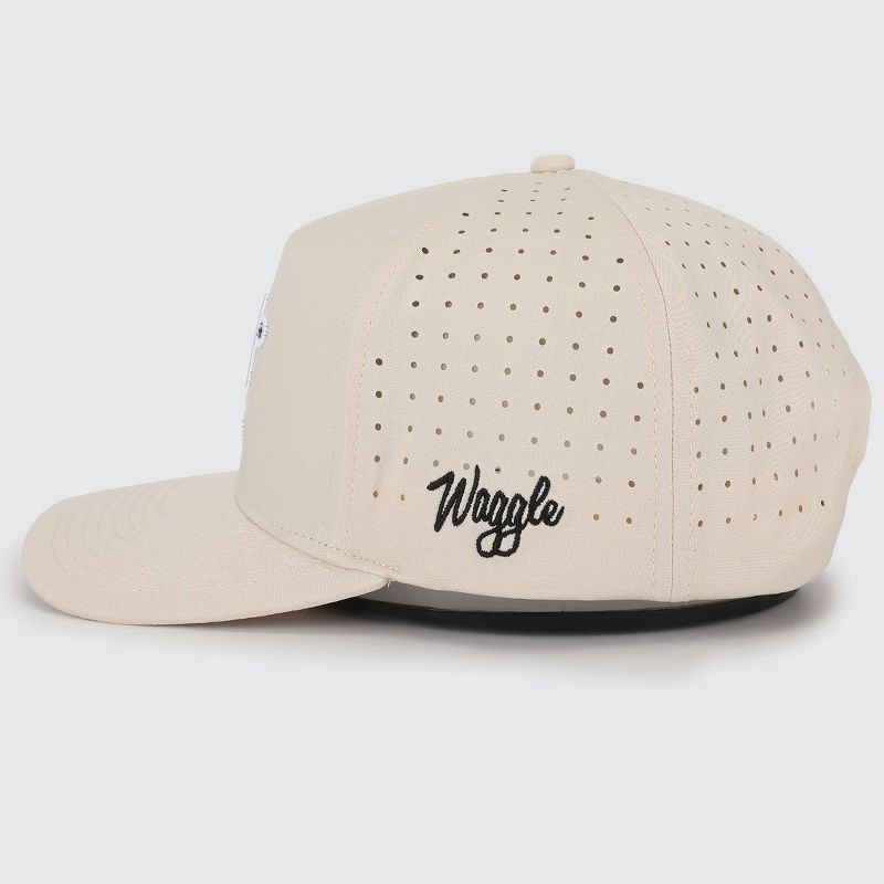 slide 3 of 6, Waggle Hat Snapper: Adjustable Tan Baseball Cap with Animal Logo Design, 1 ct