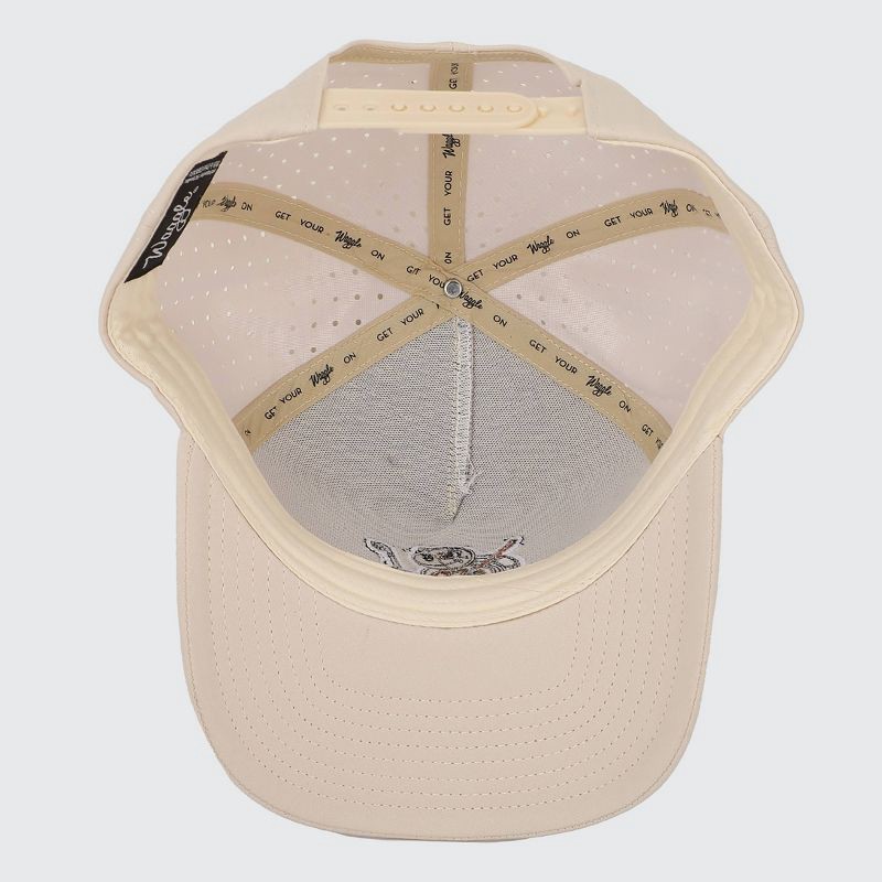 slide 6 of 6, Waggle Hat Snapper: Adjustable Tan Baseball Cap with Animal Logo Design, 1 ct