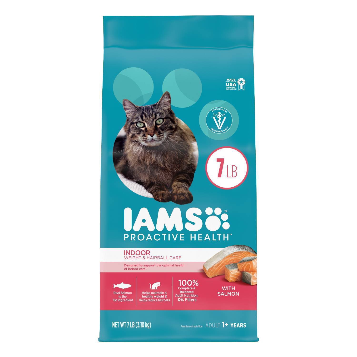 slide 1 of 1, IAMS Indoor Salmon Dry Cat Food - 7lbs, 7 lb