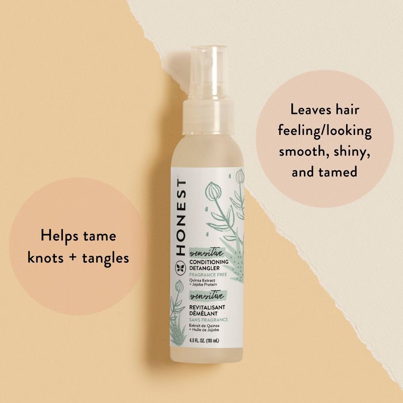 slide 3 of 8, The Honest Company Sensitive Conditioning Detangler - Fragrance Free - 4 fl oz, 4 fl oz