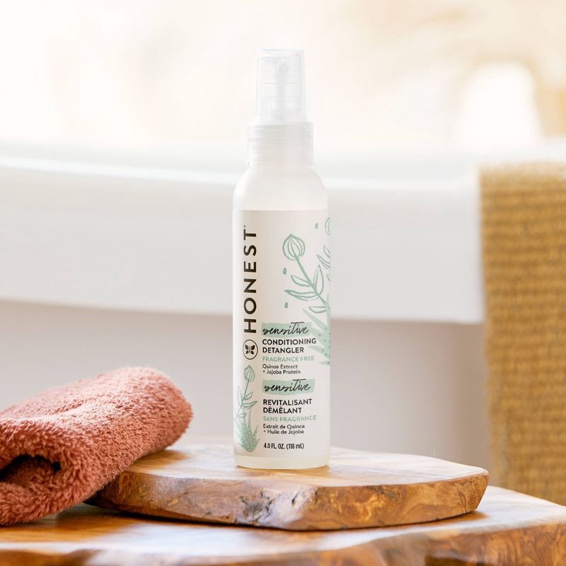 slide 4 of 8, The Honest Company Sensitive Conditioning Detangler - Fragrance Free - 4 fl oz, 4 fl oz