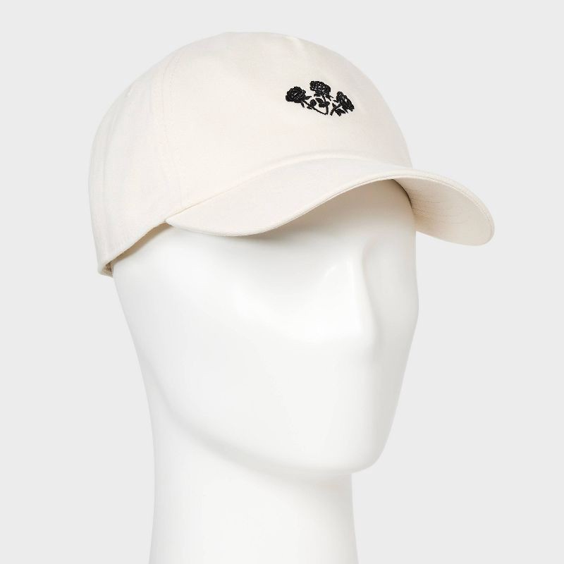Men's Rose Baseball Hat Goodfellow Co™ Cream: Adjustable