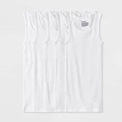 Boys' 5pk Tank Tops - Cat & Jack™ White L