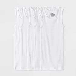 Boys' 5pk Tank Tops - Cat & Jack™ White L