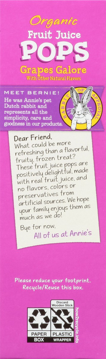 slide 12 of 14, Annie's Organic Grapes Galore Fruit Juice Pops 10 - 1.75 fl oz, 10 ct