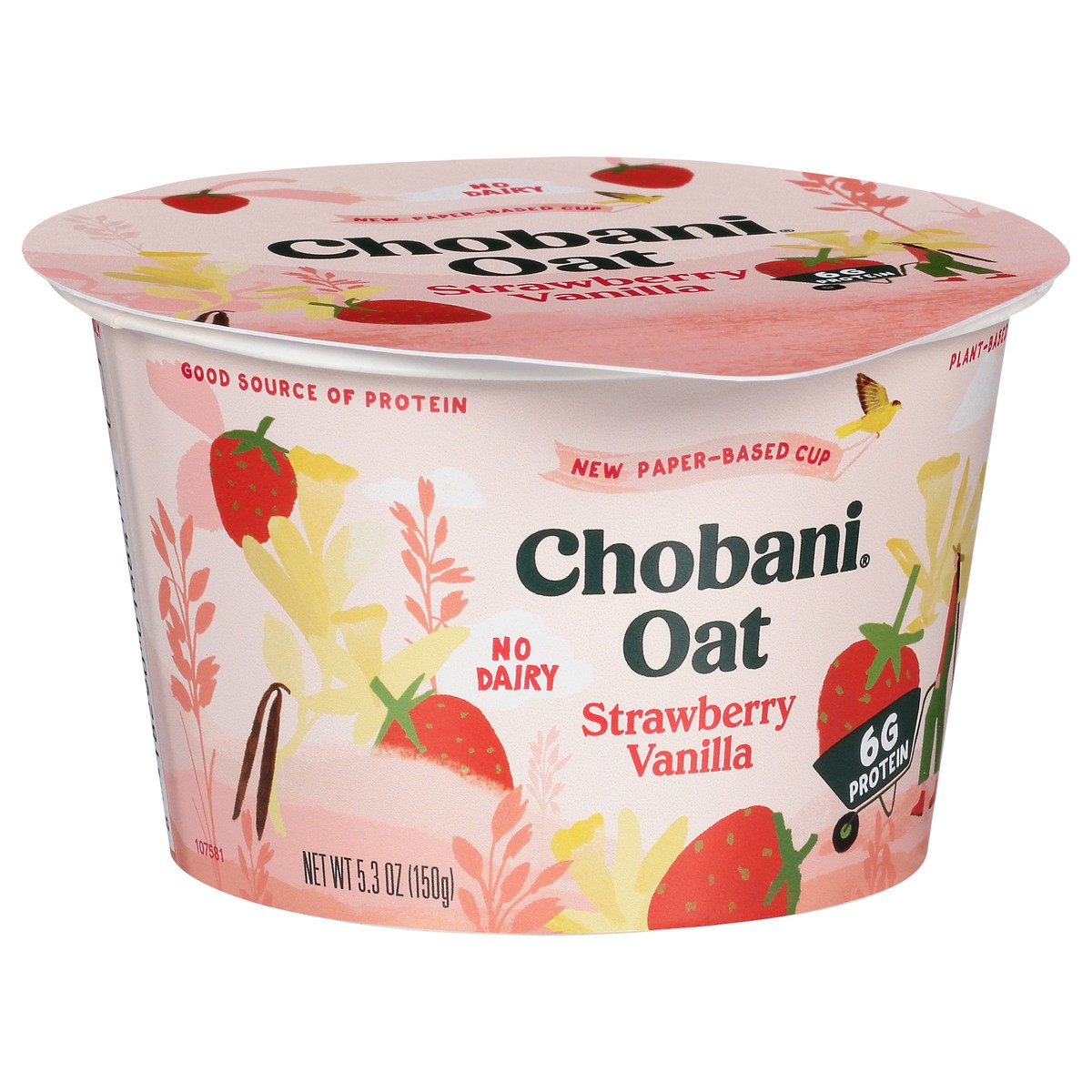 slide 5 of 9, Chobani Strwbry/Vanilla Oat Yogurt, 5.3 oz