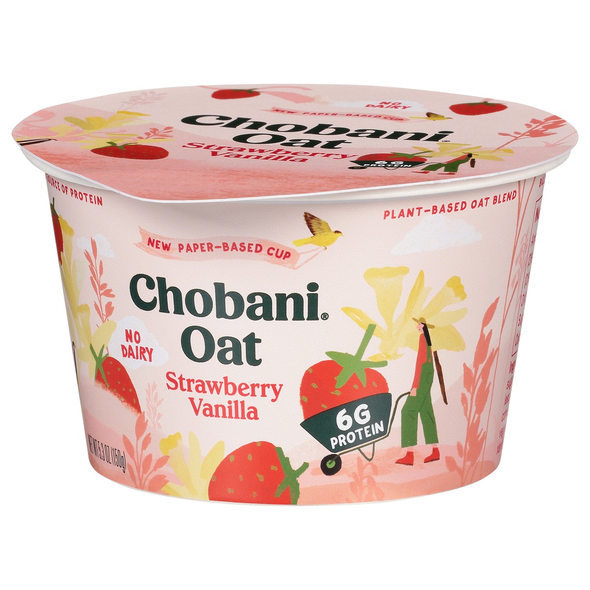 slide 2 of 9, Chobani Strwbry/Vanilla Oat Yogurt, 5.3 oz