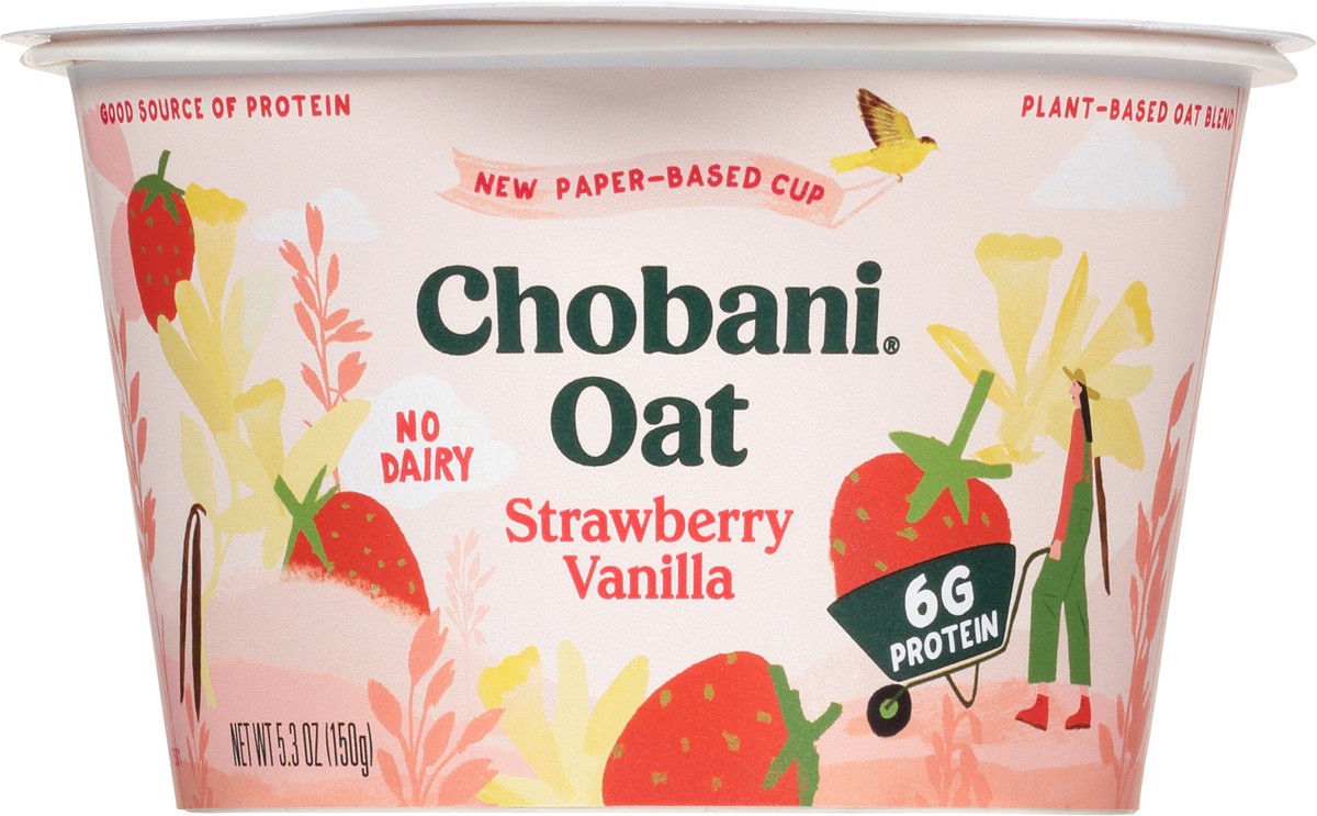 slide 8 of 9, Chobani Strwbry/Vanilla Oat Yogurt, 5.3 oz