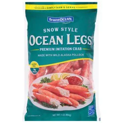 Trans-Ocean Ocean Legs Snow Style Imitation Crab 1 lb