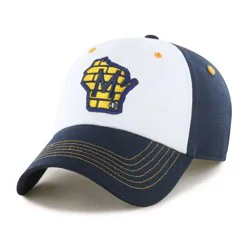 MLB Milwaukee Brewers Coop Catcher Hat: Adjustable Cotton Baseball Cap, Team Logo Design