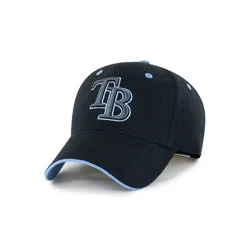 MLB Tampa Bay Rays Youth Black Money Maker Hat: Cotton Twill, Adjustable Snapback