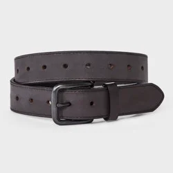 Men's Fully Laser Cut Casual Belt - Goodfellow & Co™ Brown L