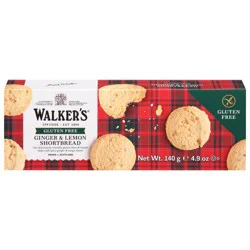 Walker's Gluten Free Ginger & Lemon Shortbread 4.9 oz