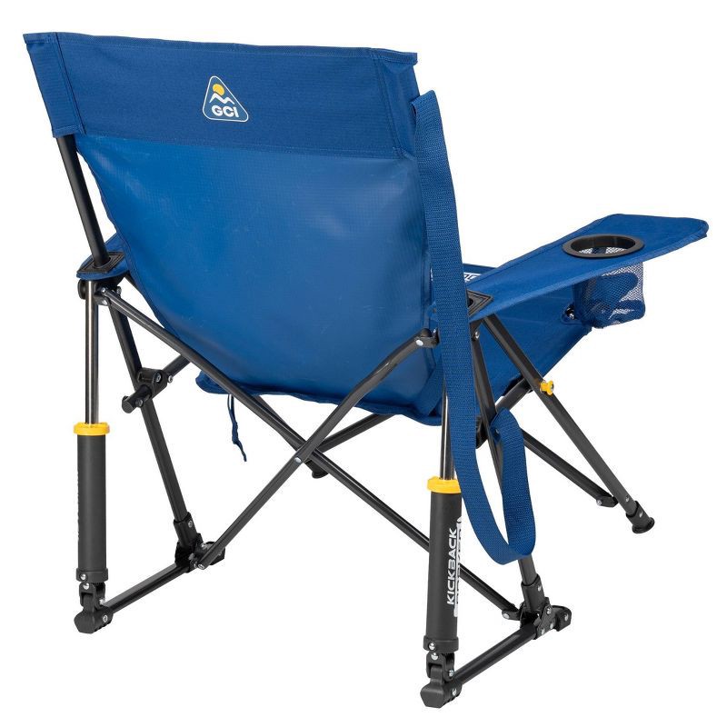 slide 5 of 11, GCI Outdoor Kickback Rocker Foldable Rocking Camp Chair - Soft Navy: Portable Stainless Steel Frame Patio Chair, 1 ct