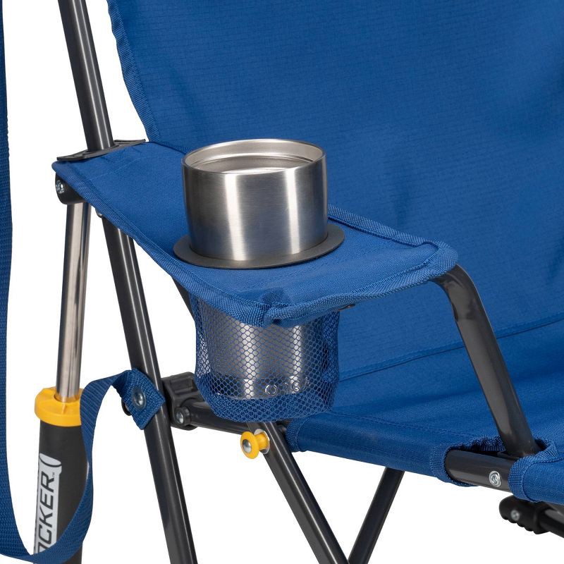 slide 6 of 11, GCI Outdoor Kickback Rocker Foldable Rocking Camp Chair - Soft Navy: Portable Stainless Steel Frame Patio Chair, 1 ct