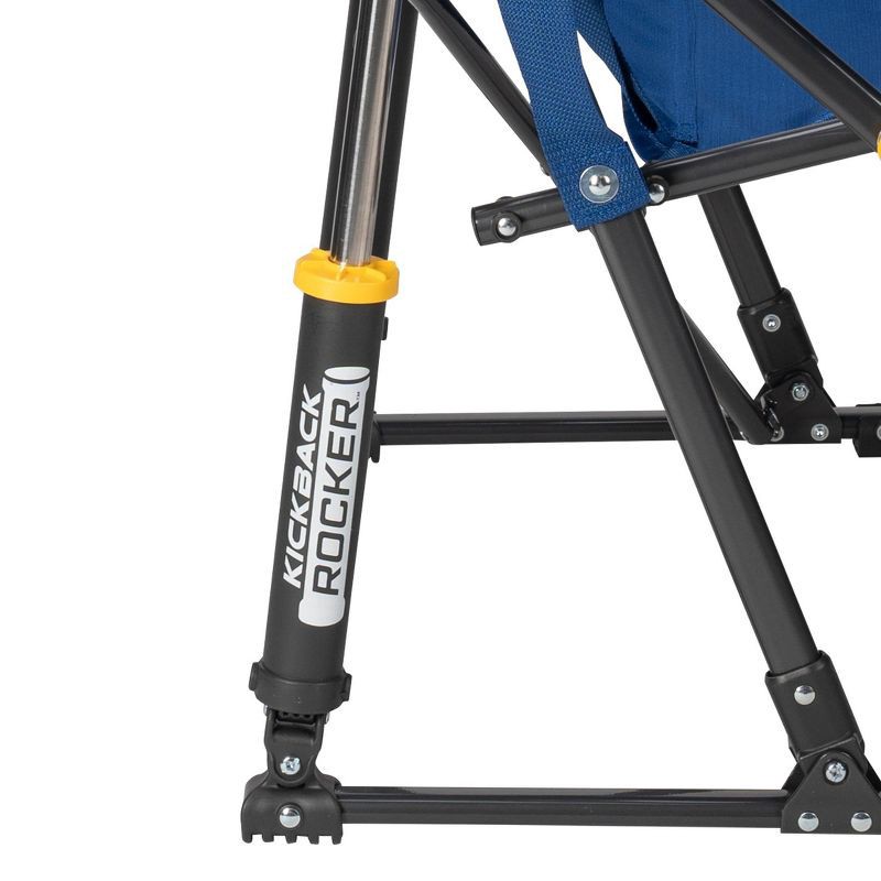 slide 8 of 11, GCI Outdoor Kickback Rocker Foldable Rocking Camp Chair - Soft Navy: Portable Stainless Steel Frame Patio Chair, 1 ct