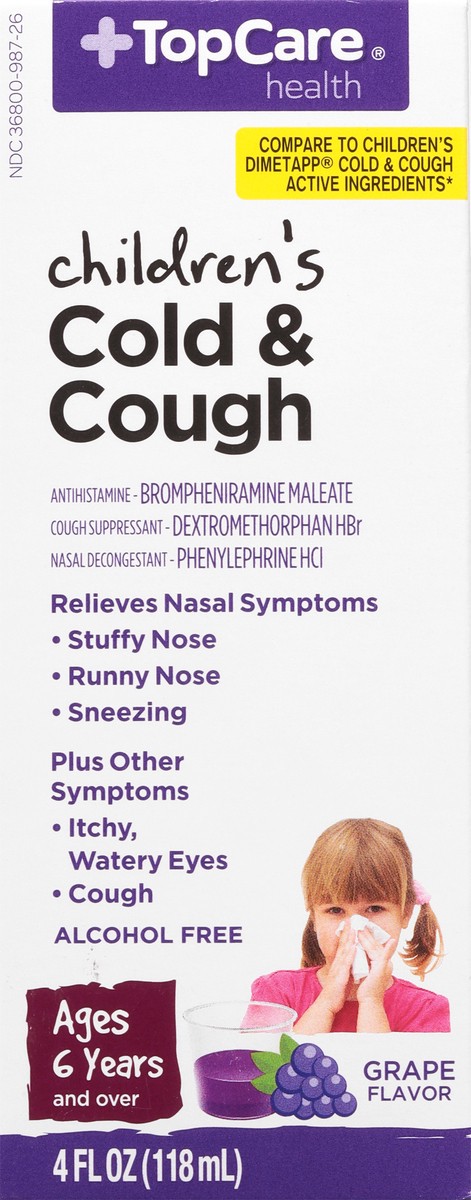 slide 7 of 10, TopCare Health Children's Grape Flavor Cold & Cough 4 fl oz, 4 fl oz