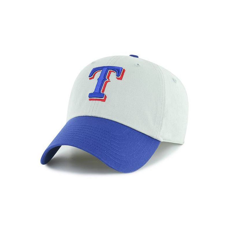 slide 1 of 2, MLB Texas Rangers Two Tone Clean Up Hat: Adjustable Cotton Baseball Cap, 1 ct
