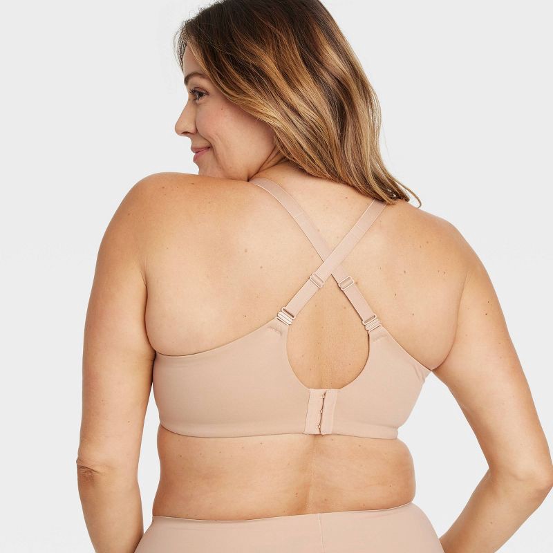 slide 4 of 4, Women's Lightly Lined Full Coverage Bra - Auden™ Pearl Tan 44D: Adjustable Straps, Underwire, Molded Cup, 1 ct