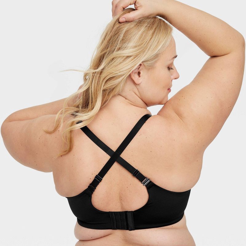 slide 4 of 4, Women's Lightly Lined Full Coverage Bra - Auden™ Black 46DD: Adjustable Straps, Underwire, Molded Cup, 1 ct