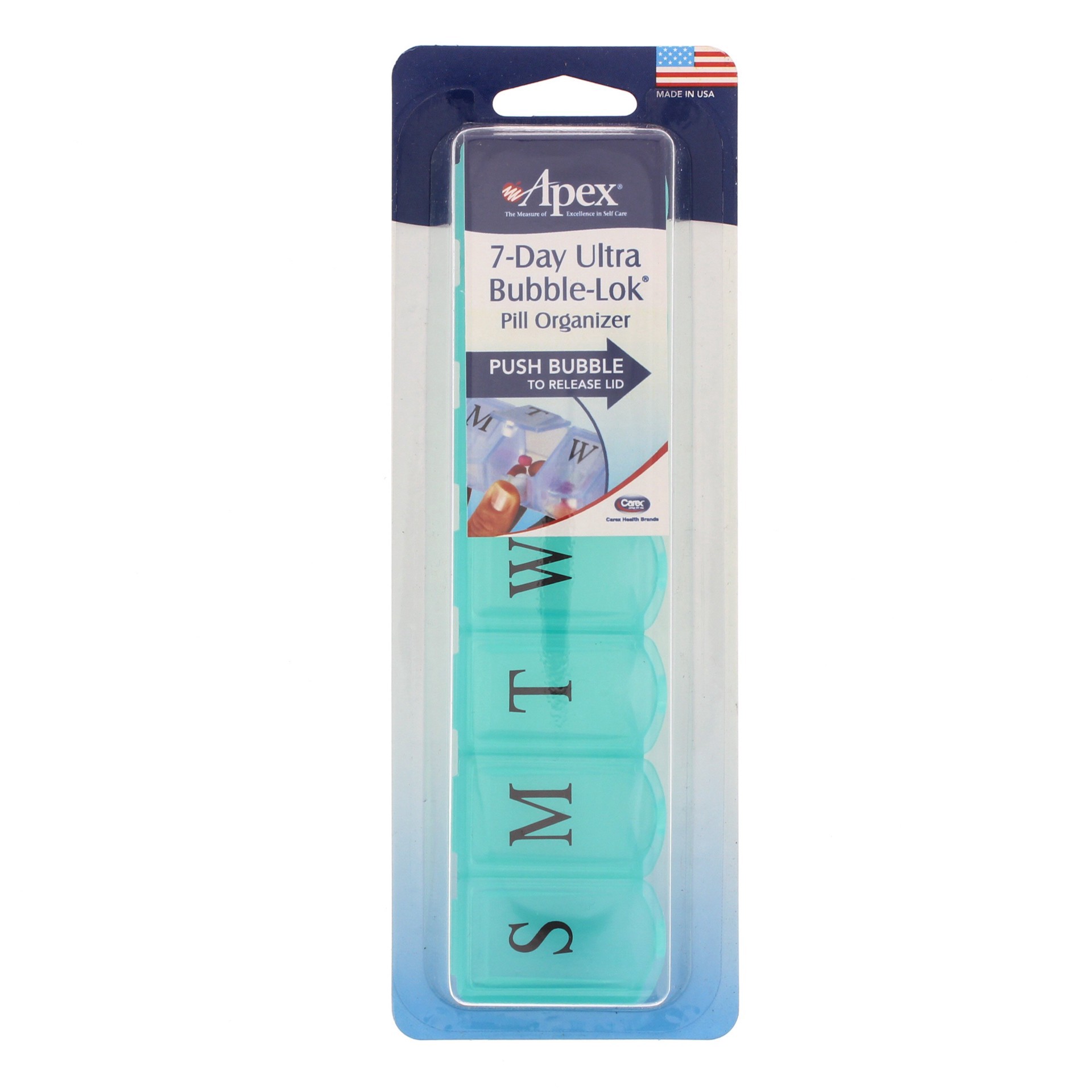 slide 1 of 1, Apex 7-Day Ultra Bubble-Lok Pill Organizer - Each, 1 ct