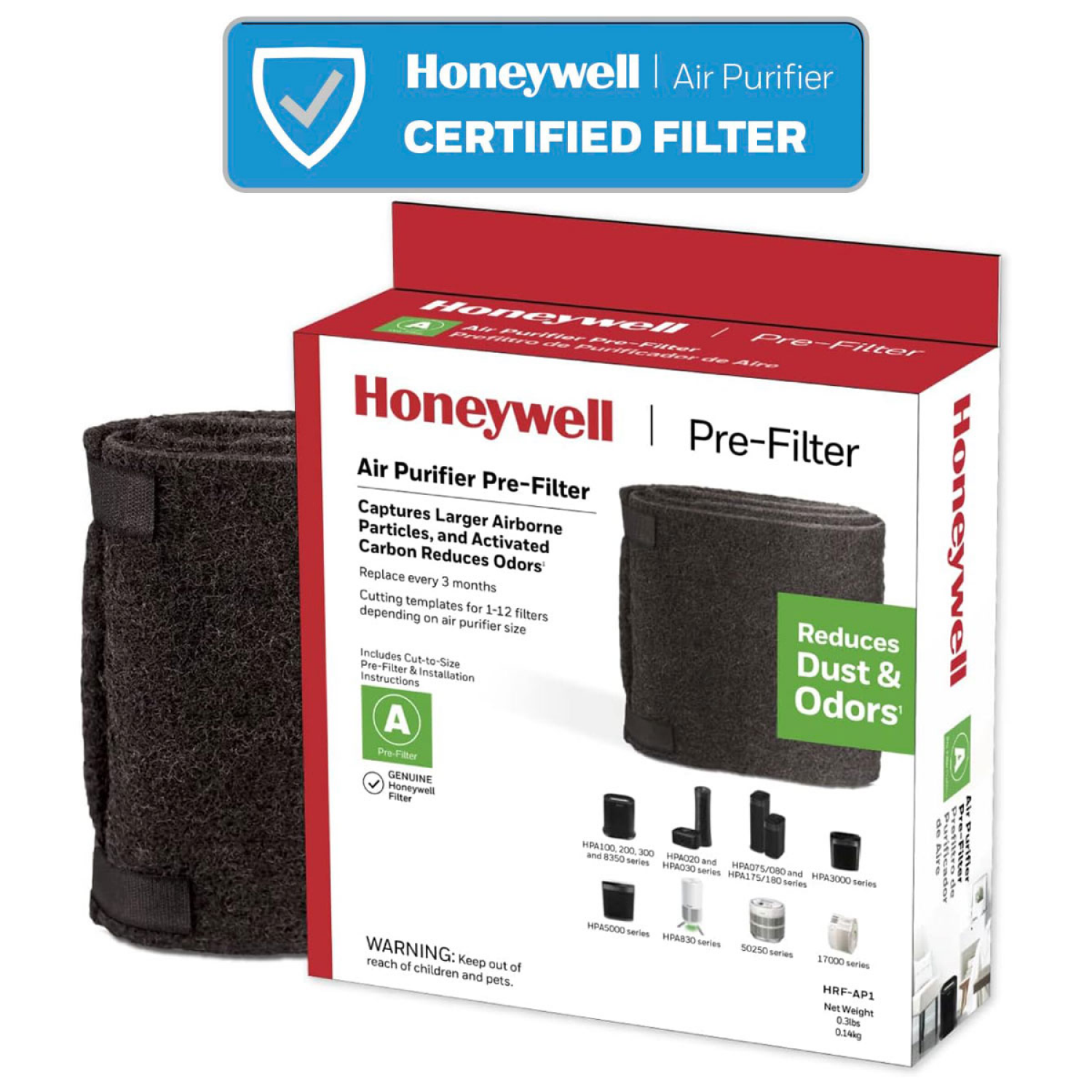 slide 4 of 4, Honeywell Air Purifier Pre-Filter 1 ea, 1 ct