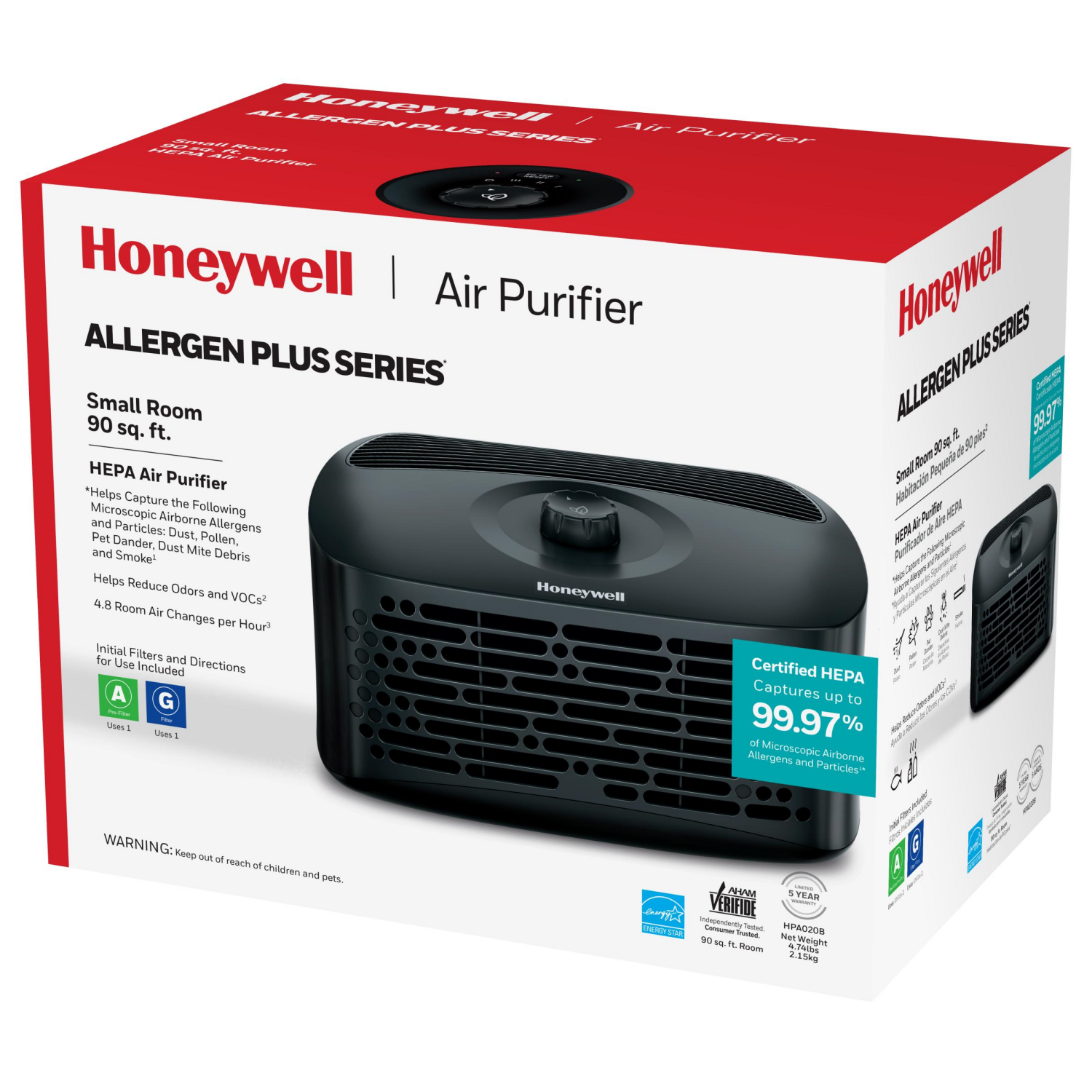 slide 1 of 5, Honeywell Air Purifier 1 ea, 1 ct