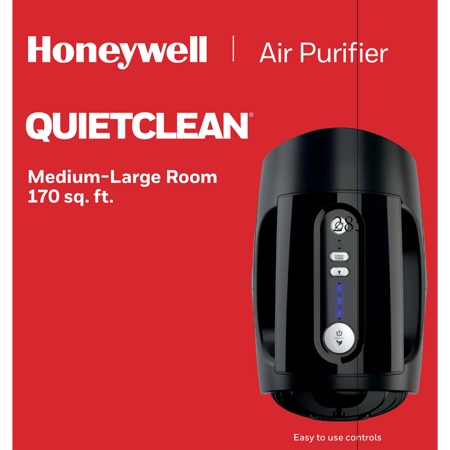 slide 8 of 8, Honeywell QuietClean Tower Air Purifier, 30 in, 30 in