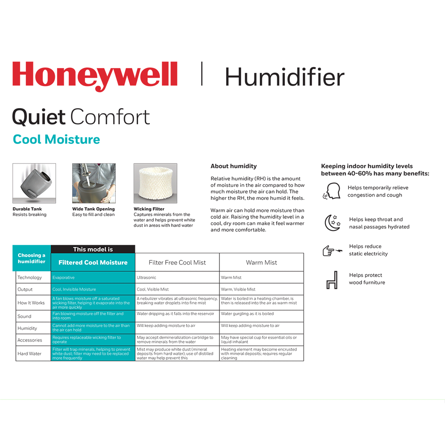 slide 3 of 4, Honeywell Cool Moisture Humidifier, 1 ct