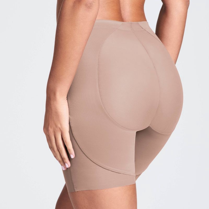slide 5 of 5, ASSETS by SPANX Booty Lift Mid-Thigh Shapewear - Champagne M: Medium Compression, Bottom Lifting, Thigh Slimming, 1 ct