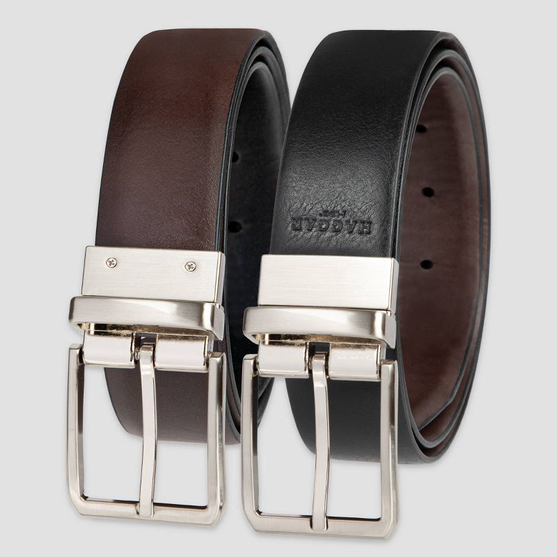 slide 7 of 7, Men's Haggar H26 Reversible Dress Belt - Brown/Black M, 1 ct
