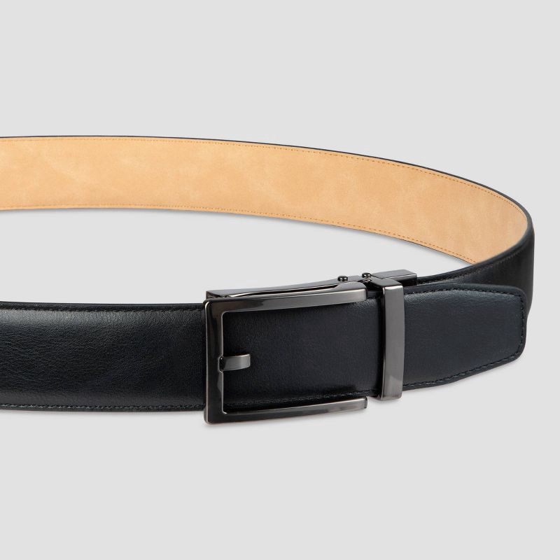 slide 3 of 6, Men's Haggar H26 Adjustable Track lock Dress Belt - Black L, 1 ct