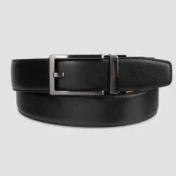 Men's Haggar H26 Adjustable Track lock Dress Belt - Black L