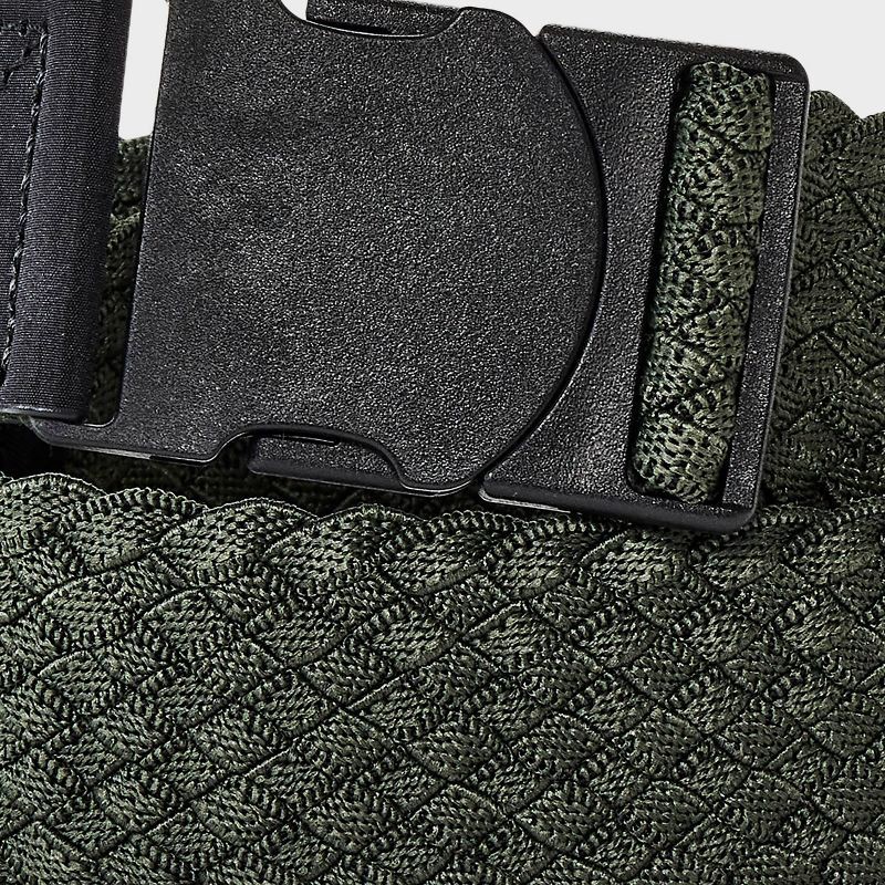 slide 3 of 3, Men's Flat Stretch Braided Belt with Speed Clip Buckle - Goodfellow & Co™ Olive Green L, 1 ct