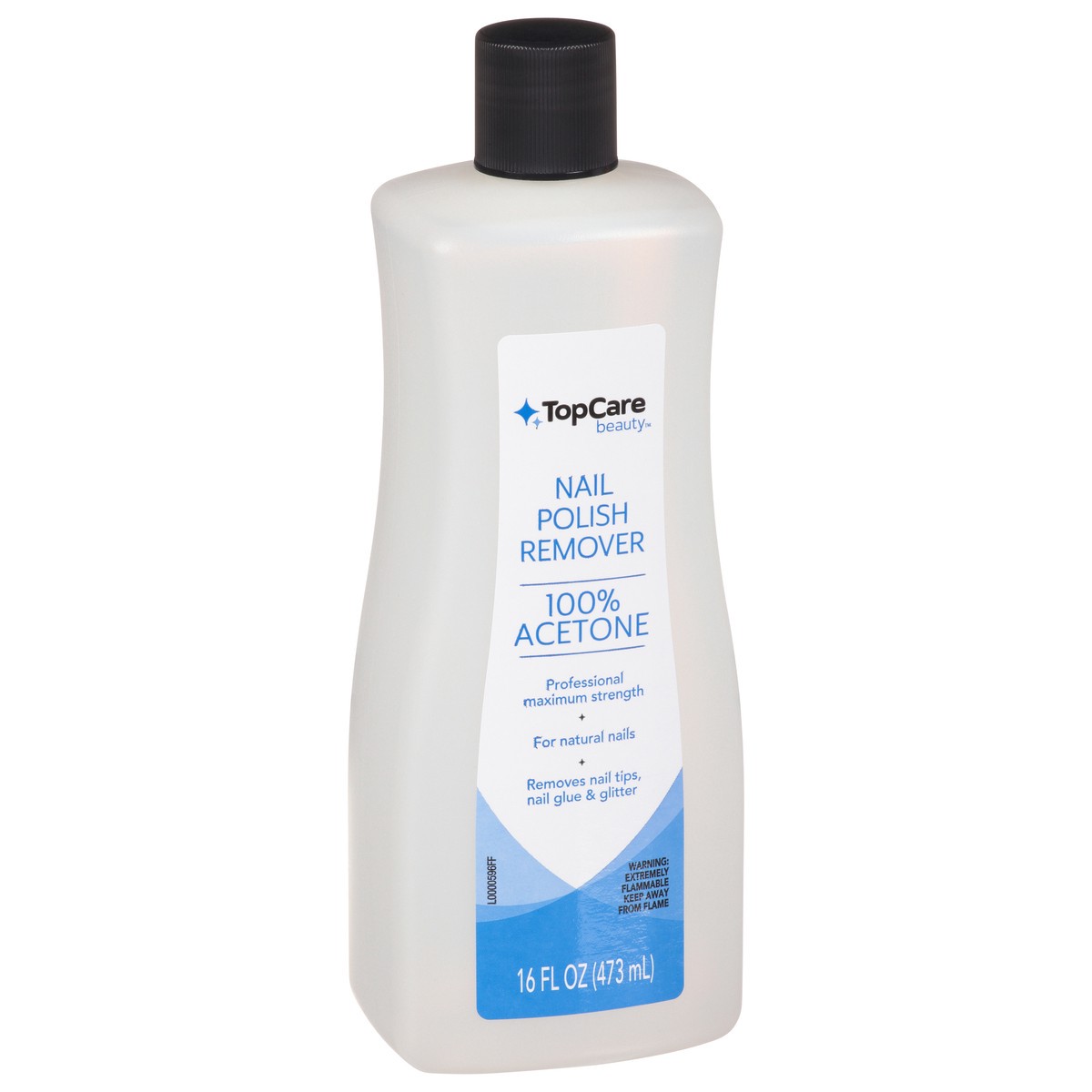 slide 4 of 9, TopCare 100% Acetone Nail Polish Remover, 16 fl oz