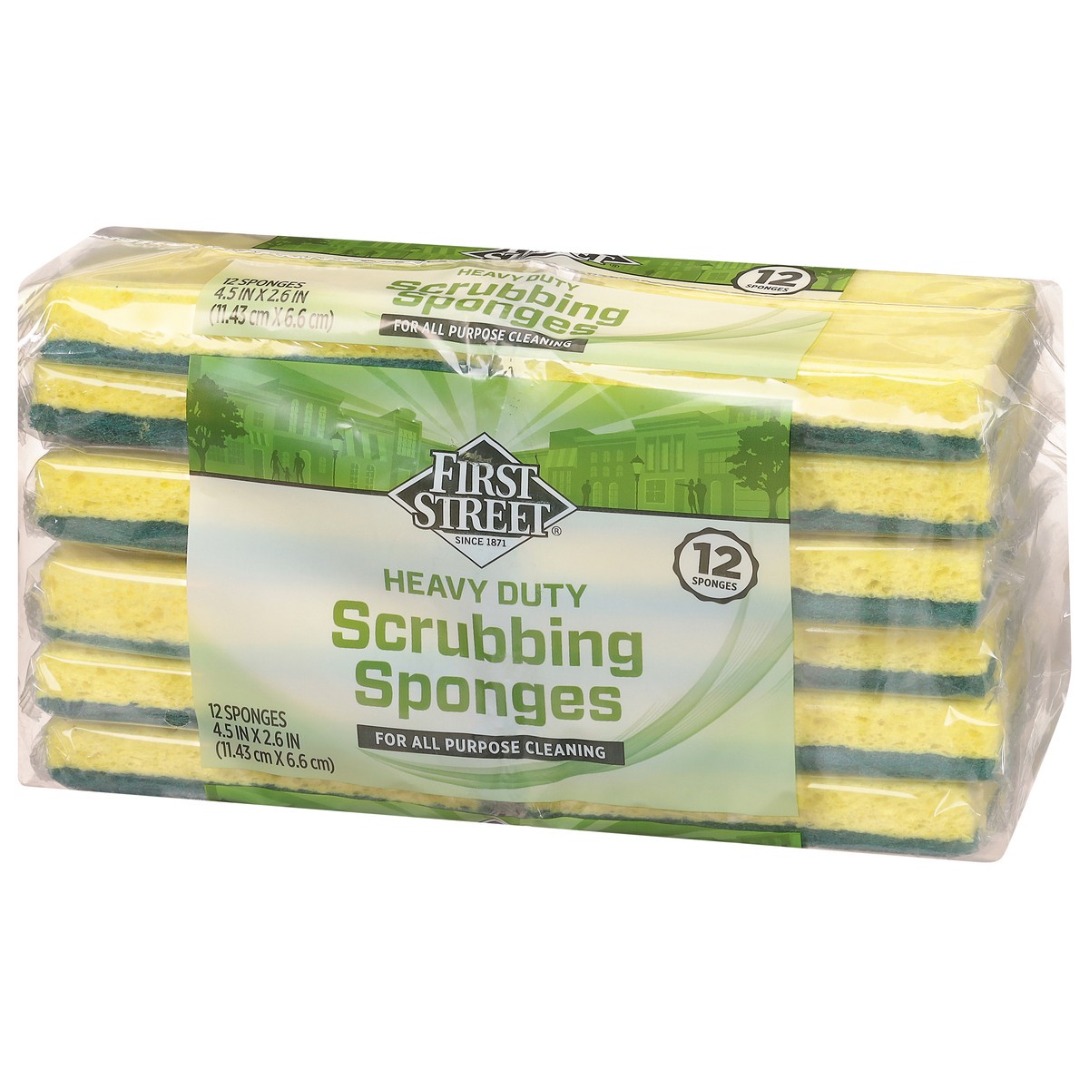 slide 2 of 4, First Street Scrub Sponge Hd, 12 ct