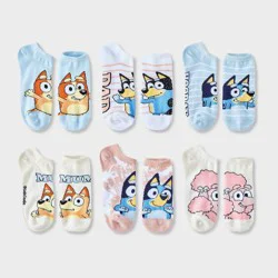 Women's Bluey 6pk Low Cut Socks - Assorted Color 4-10: Polyester Spandex Knit, Figures Pattern, Adult Sizing