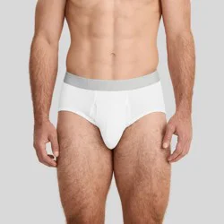 Jockey Generation™ Men's 4pk Lightweight Cotton Briefs - White L: Mid Rise, Knit, Elastic Waistband