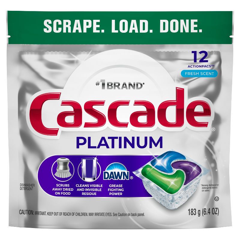 slide 2 of 10, Cascade Platinum Pods Dishwasher Detergent - Fresh - 12ct, 12 ct