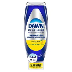 Dawn Platinum Bleach Alternative Ez Squeeze Clean Dish Soap - Lemon - 24.3 fl oz
