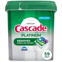 Cascade Platinum Pods Dishwasher Detergent - Fresh - 59ct