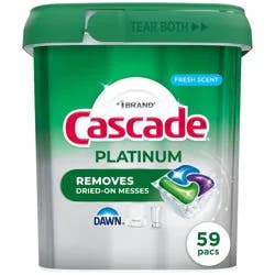 Cascade Platinum Pods Dishwasher Detergent - Fresh - 59ct