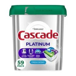 Cascade Platinum Pods Dishwasher Detergent - Fresh - 59ct