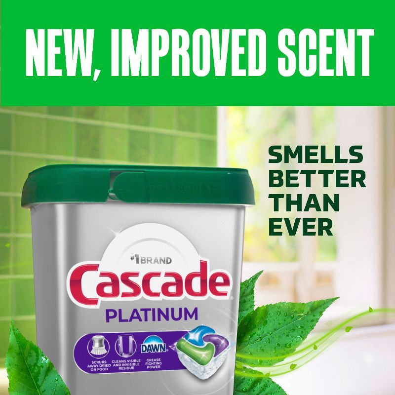 slide 8 of 10, Cascade Platinum Pods Dishwasher Detergent - Fresh - 71ct, 71 ct