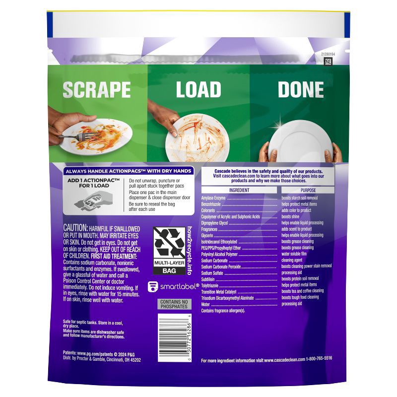 slide 10 of 10, Cascade Platinum Plus Pods Dishwasher Detergent - Fresh - 40ct, 40 ct